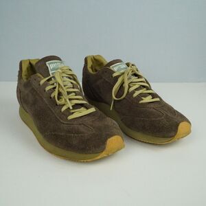 Puma Vintage Suede Sneakers Brown Olive Green sole Size US 5 Women